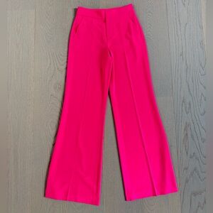 Alice & Olivia Dylan Fuchsia Wide Leg Trousers in Wild Pink